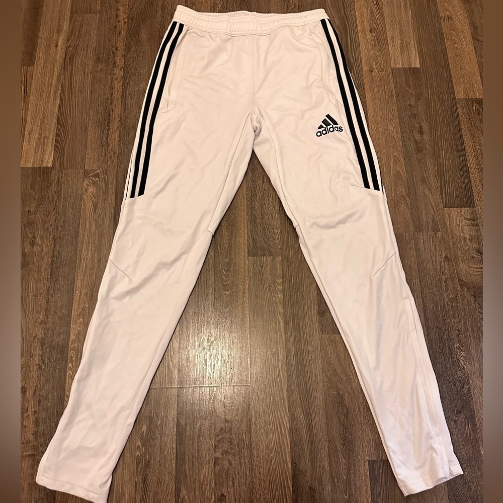 White Adidas jogging pants